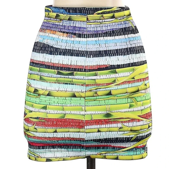 Clover Canyon Vintage Surf Shack Neoprene Bodycon Fitted Mini Skirt Size XS - Picture 5 of 9